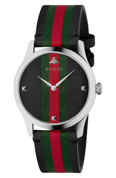 gucci leather watch for women|gucci men watches clearance.